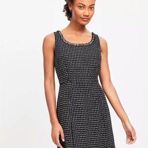Metallic Tweed Mini Flare Dress